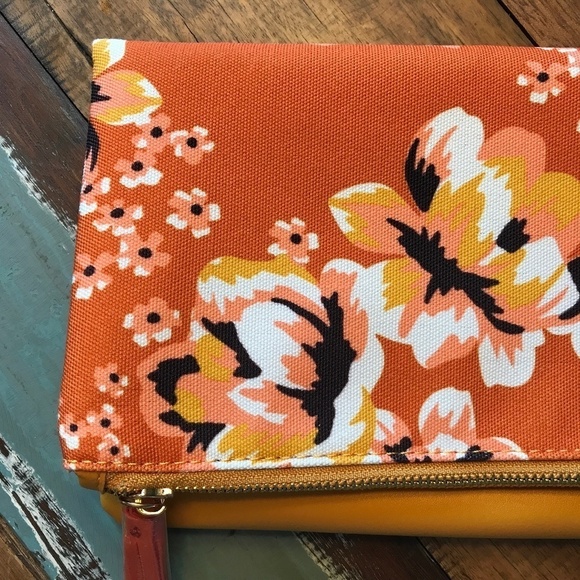 Rachel Pally Retro Floral Clutch Marigold/orange/coral/white - Picture 2 of 6